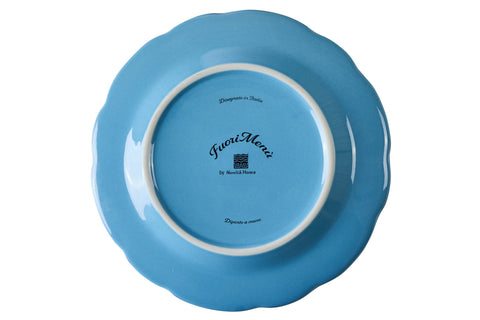 FUORI MENU - PIATTO DESSERT AZZURRO SMERLO BLUE