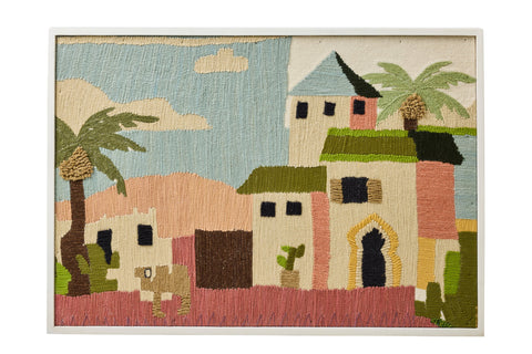 BIENVENIDO - QUADRO LANA VILLAGGIO NEL DESERTO