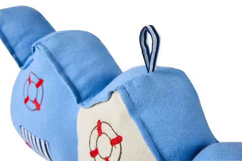 Paraspifferi Cabine Azzurro - Cotone e Sabbia 87x8x15 cm