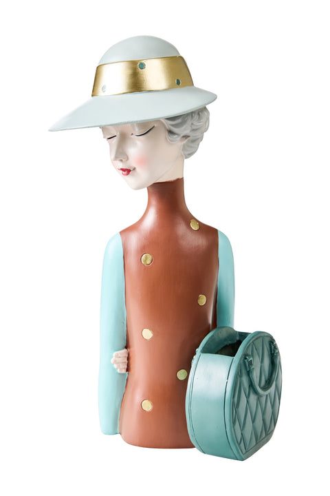 ANDOLFA - BUSTO DONNA CON BORSETTA PORTA OGGETTI
