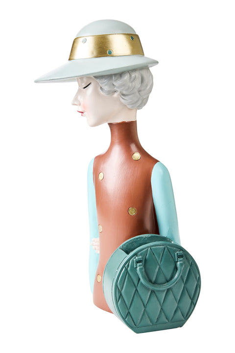 ANDOLFA - BUSTO DONNA CON BORSETTA PORTA OGGETTI
