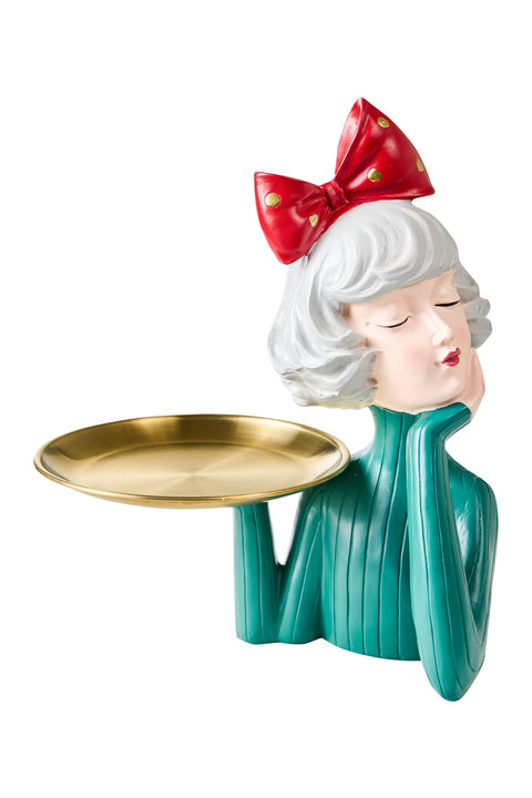 MIRANDOLINA - BUSTO DE MUJER CON BANDEJA REDONDA