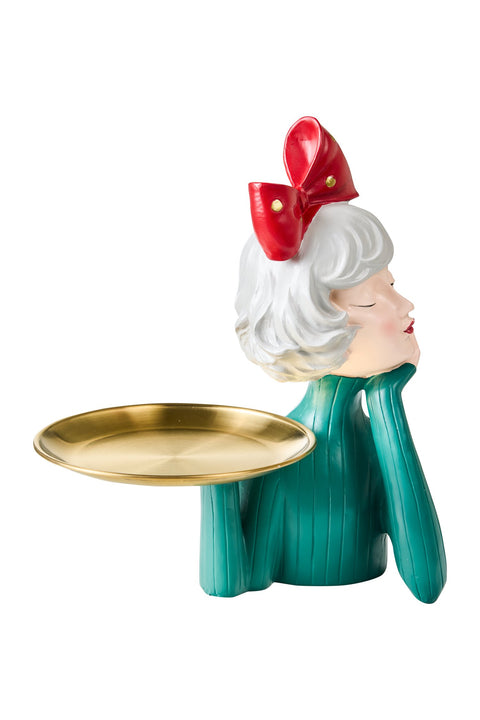 MIRANDOLINA - BUSTO DE MUJER CON BANDEJA REDONDA