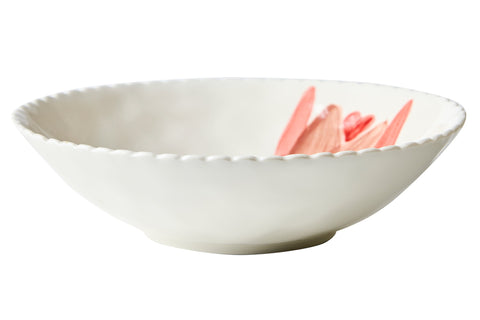 ARTEMISIA - PIATTI FONDI BORD.SMERLO FIORI DIPINTI A MANO 1/4ASS