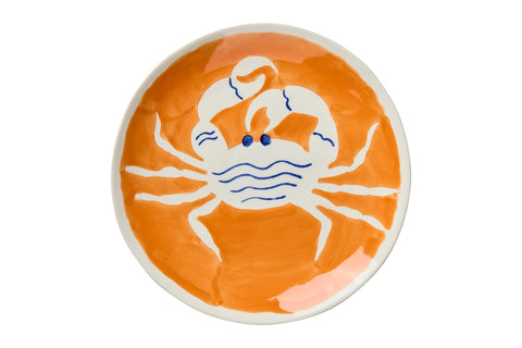 ATLANTIDE - PIATTINO DESSERT DIPINTO A MANO GRANCHIO