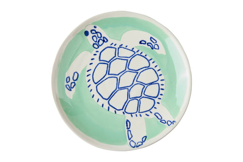 ATLANTIDE - PIATTINO DESSERT DIPINTO A MANO TARTARUGA