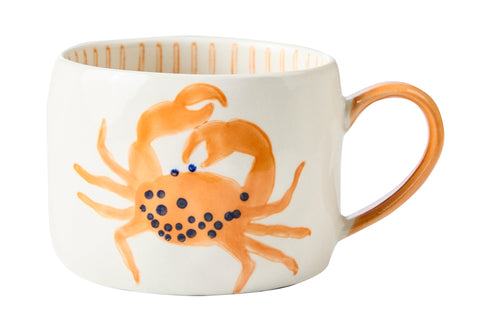 ATLANTIDE - TAZZA DIPINTA A MANO GRANCHIO