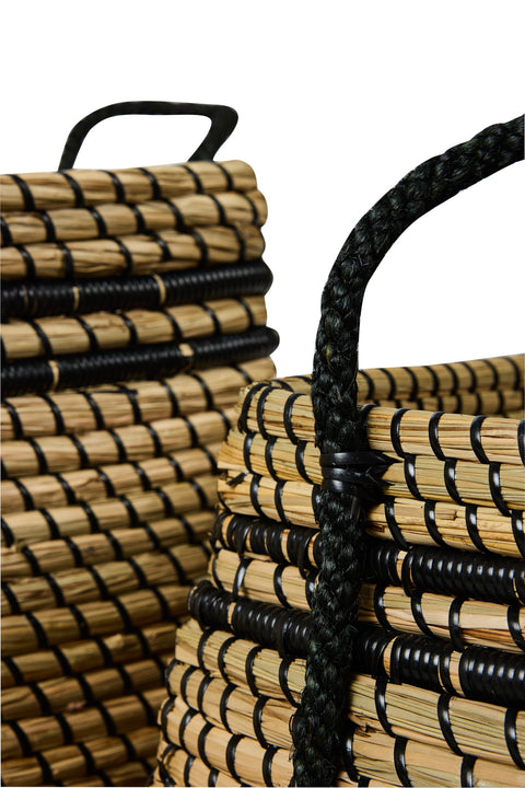 Set 2 Ceste Trapezoidali con Manici in Sea Grass - CUMBIA