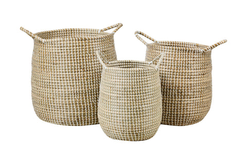 Set 3 Ceste con Manici in Sea Grass Naturale - CUMBIA