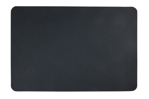 Straw - Placemate Rett.Ang.Stond. Simil Pelle Set 1/4 Nero