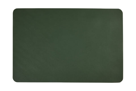 Straw - Placemate Rett.Ang.Stond. Simil Pelle Set 1/4 Verde