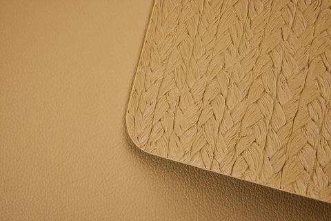 STRAW - PLACEMATE RETT.ANG.STOND. SIMIL PELLE SET 1/4 NATURAL