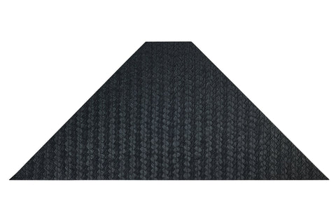STRAW - PLACEMATE TRAPEZIO SET 1/4 SIMIL PELLE NERO