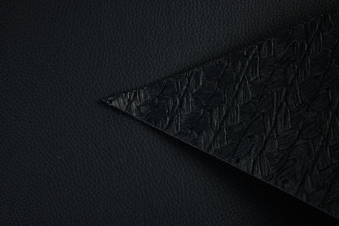 STRAW - PLACEMATE TRAPEZIO SET 1/4 SIMIL PELLE NERO