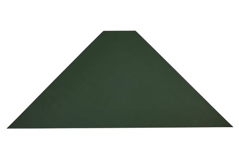 STRAW - PLACEMATE TRAPEZE SET 1/4 LEATHER-LIKE GREEN