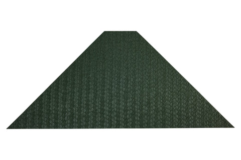 STRAW - PLACEMATE TRAPEZE SET 1/4 LEATHER-LIKE GREEN