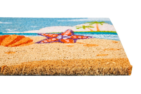 COCO DOOR MAT - ZERBINO PAESAGGIO MARE CON CONCHIGLIE