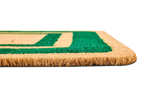 COCO DOOR MAT - ZERBINO MARRONE CON BORDI VERDI