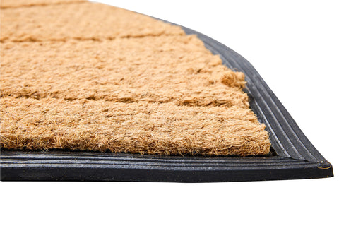 COCO DOOR MAT - ZERBINO SEMICERHIO GRANDE NATURALE E GOMMATO