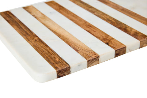 JAMON - TAGLIERE MARMO CON INVITO MANO INTARSI IN LEGNO