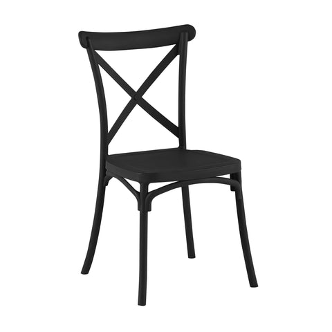 PITAGORA - SEDIA NERA CON SCHIENALE X IN PP