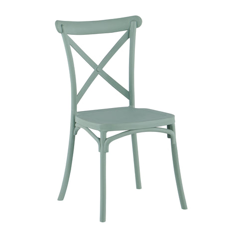 PITAGORA - SEDIA VERDE CON SCHIENALE X IN PP