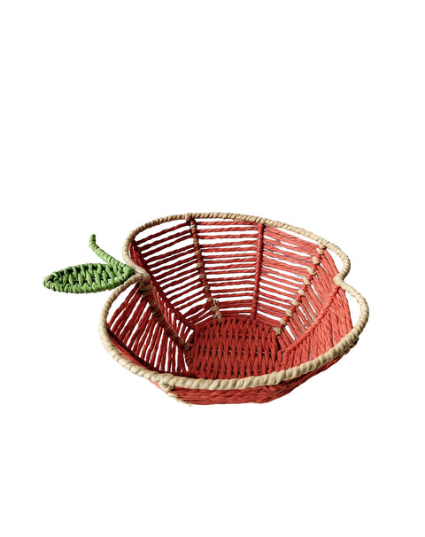TARTE AUX POMMES - Cestino Decorativo a Forma di Pomodoro Rosso e Verde
