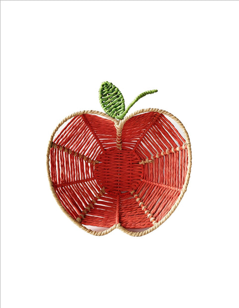 TARTE AUX POMMES - Cestino Decorativo a Forma di Pomodoro Rosso e Verde