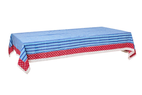 GALLIANO - COTTON TABLECLOTH 140X180 RED AND BLUE