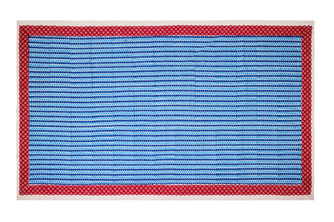 GALLIANO - COTTON TABLECLOTH 140X180 RED AND BLUE
