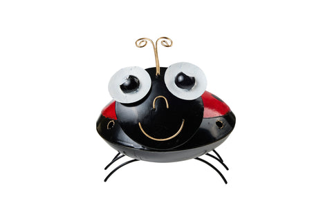 Red and Black Iron Ladybug Mosquito Coil Holder