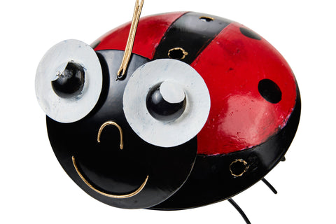 Red and Black Iron Ladybug Mosquito Coil Holder