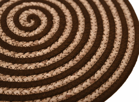 SOTTOPIATTI - SET 1/4 CIRCLE NATURALE E MARRONE