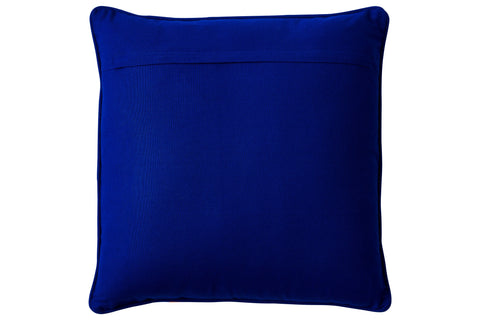 EMBROIDERY - CUSCINO DISEGNO PETALI BLUE GRIGIO CREMA
