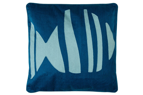 EMBROIDERY - CUSCINO PESCE STILIZZATO
