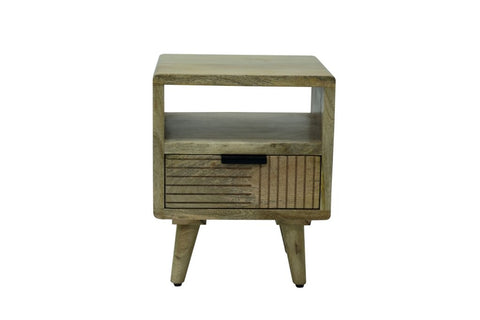 LEED - COMODINO CO CASSETTO DECORATO CON LINEE