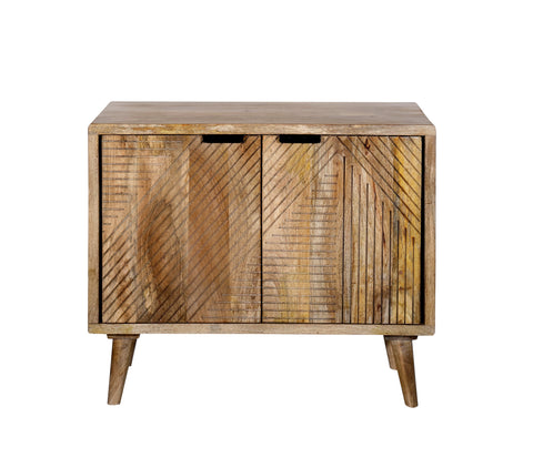 LEEDS - CREDENZA 2 SPORTELLI CON LINEE DECORATIVE