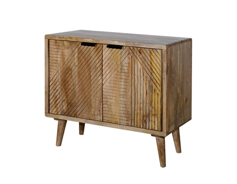 LEEDS - CREDENZA 2 SPORTELLI CON LINEE DECORATIVE