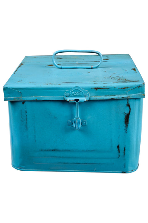 SCATOLA METALLO AZZURRA