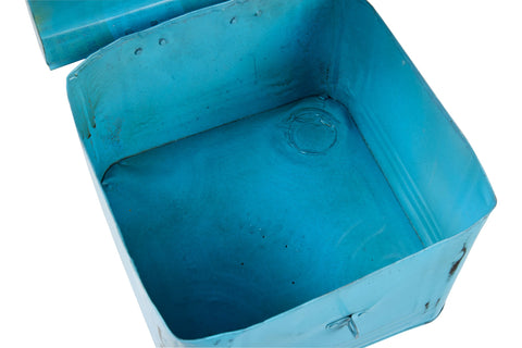 SCATOLA METALLO AZZURRA