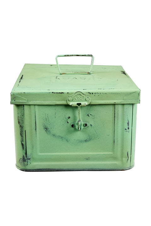 SCATOLA METALLO VERDE CHIARO