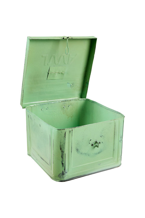 SCATOLA METALLO VERDE CHIARO