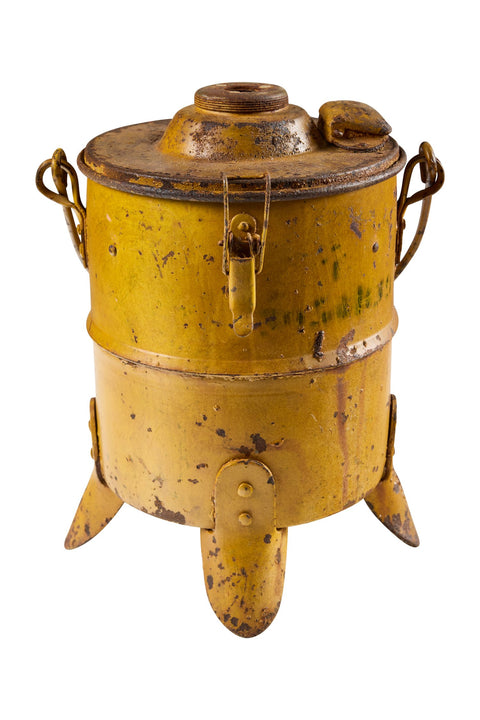 CONTENITORE ORIGINALE IN FERRO GIALLO