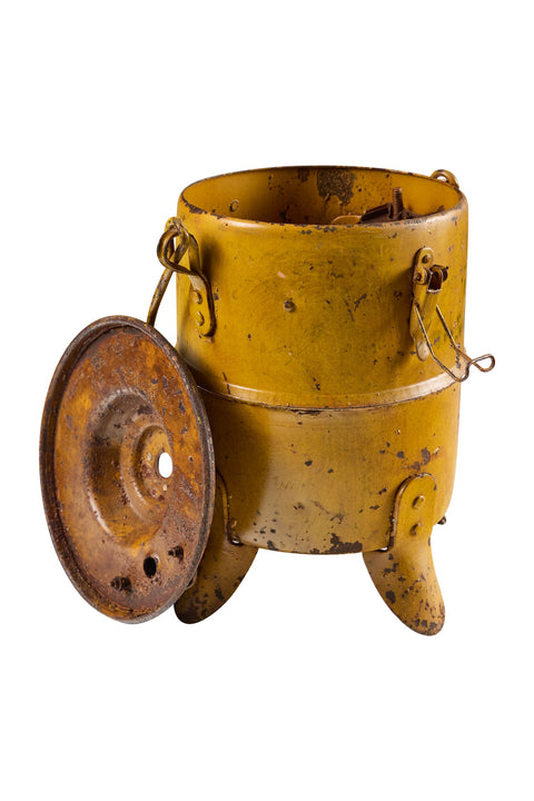 CONTENITORE ORIGINALE IN FERRO GIALLO