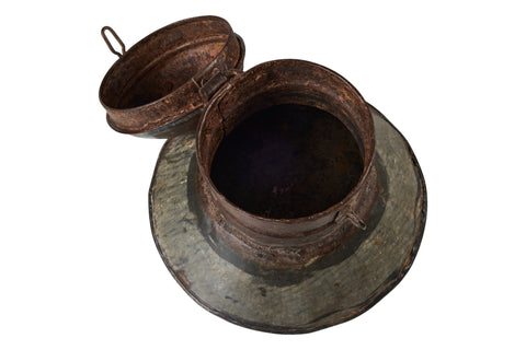 FANALE ANTICO IN FERRO CONTENITORE
