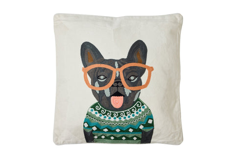 EMBROIDERY - CUSCINO BOULEDOGUE FRANCESE