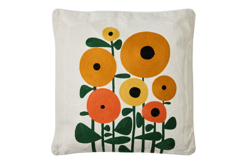 EMBROIDERY - CUSCINO DISEGNO FLOREALE RETRO