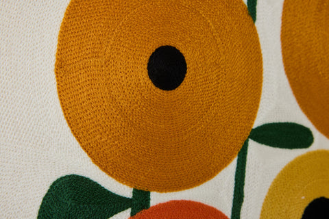 EMBROIDERY - CUSCINO DISEGNO FLOREALE RETRO