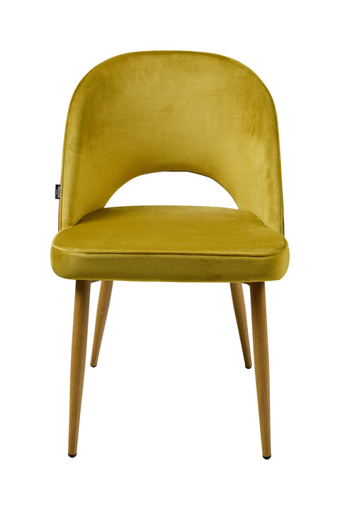 MARQUEE - SEDIA COLOR MOSTARDA SCHIENALE RIGATO MULTICOLOR