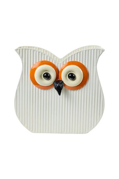 LUCKY - CACHET POT GUFO BIANCO CONTORNO OCCHI ORANGE
